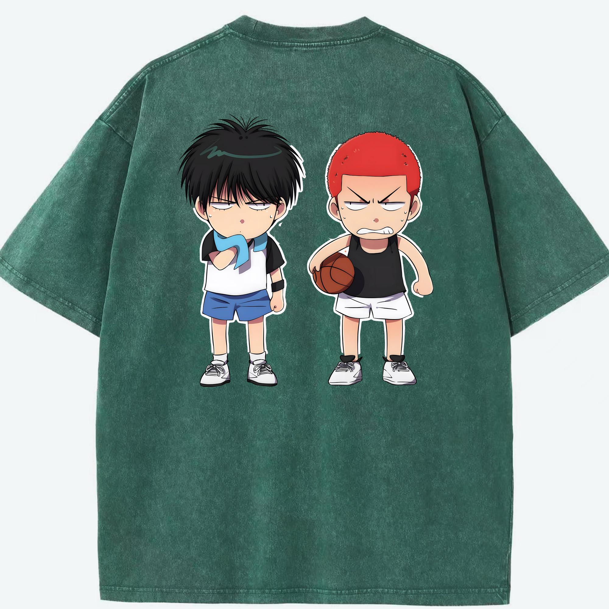 （画像用） SLAM DUNK／スラムダンク 綿100% ヴィンテージ風 半袖Tシャツ（背面プリント）
